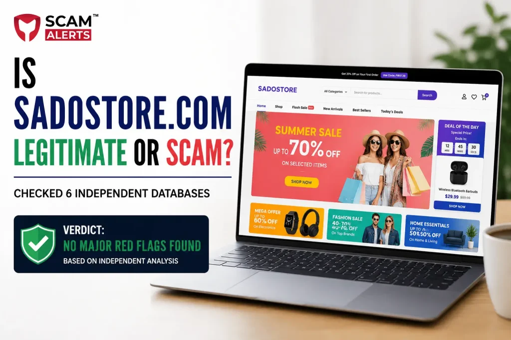 The Image is for Is Sadostore.com Legitimate or Scam Checked 6 Independent Databases